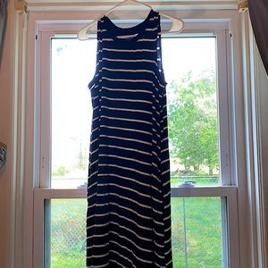 Medium striped black and white time true maxi dress.